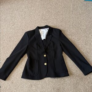 BB Dakota Black Tailored Blazer with Gold Buttons